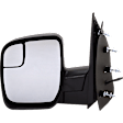 2012 Ford E-150 - Driver Side Mirror, Power, Non-Heated, Textured Black, Manual Folding, No Signal Light, No Blind Spot Feature, No Memory, No Puddle Light, No Auto-Dimming