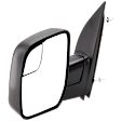 2011 Ford E-250 Base - Driver Side Mirror, Manual Adjust, Non-Heated, Textured Black, Manual Folding, No Signal Light, No Blind Spot Feature, No Memory, No Puddle Light, No Auto-Dimming