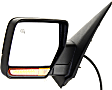 Driver Side Mirror, Non-Towing, Power Adjust, Non-folding, Heated, Textured Black, In-housing Signal Light, With memory, With Puddle Light, No Auto-Dimming, No Blind Spot Feature