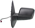 Driver Side Mirror, Non-Towing, Power Adjust, Manual Folding, Heated, Textured Black, No Signal Light, No Memory, With Puddle Light, No Auto-Dimming, No Blind Spot Feature