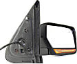 Passenger Side Mirror, Non-Towing, Power Adjust, Non-folding, Heated, Textured Black, In-housing Signal Light, With memory, With Puddle Light, No Auto-Dimming, No Blind Spot Feature