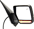 Passenger Side Mirror, Non-Towing, Power Adjust, Non-folding, Heated, Textured Black, In-housing Signal Light, With memory, With Puddle Light, No Auto-Dimming, No Blind Spot Feature