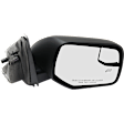 Passenger Side Mirror, Power Adjust, Heated, Paintable, Manual Folding, No Signal Light, with Blind Spot Glass, No Memory, No Puddle Light, No Auto-Dimming