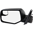 2011 Ford Escape XLT - Driver Side Mirror, Power Adjust, Non-Heated, Textured Black, Manual Folding, No Signal Light, With Blind Spot Glass, No Memory, No Puddle Light, No Auto-Dimming