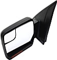 Driver Side Mirror, Power Adjust, Heated, Manual Folding, Textured Black, In-housing Signal Light, No Memory, No Puddle Light, No Auto-Dimming, With Blind Spot Glass