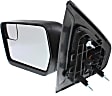 2014 Ford F-150 XL - Driver Side Mirror, Power Adjust, Non-Heated, Textured Black, Manual Folding, No Signal Light, With Blind Spot Glass, No Memory, No Puddle Light, No Auto-Dimming