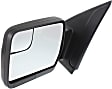 2014 Ford F-150 XL - Driver Side Mirror, Power Adjust, Non-Heated, Textured Black, Manual Folding, No Signal Light, With Blind Spot Glass, No Memory, No Puddle Light, No Auto-Dimming