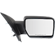 2014 Ford F-150 - Passenger Side Mirror, Power Adjust, Non-Heated, Textured Black, Manual Folding, No Signal Light, No Blind Spot Feature, No Memory, No Puddle Light, No Auto-Dimming
