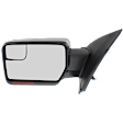 2011-2014 Ford F-150 - Driver Side Mirror, Power Adjust, Heated, Power Folding, Chrome, In-housing Signal Light, With Memory, With Puddle Light, No Auto-Dimming, With Blind Spot Glass