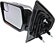 2011-2014 Ford F-150 - Driver Side Mirror, Power Adjust, Heated, Power Folding, Chrome, In-housing Signal Light, With Memory, With Puddle Light, No Auto-Dimming, With Blind Spot Glass