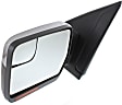 2011-2014 Ford F-150 - Driver Side Mirror, Power Adjust, Heated, Power Folding, Chrome, In-housing Signal Light, With Memory, With Puddle Light, No Auto-Dimming, With Blind Spot Glass