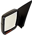 Driver Side Mirror, Power Adjust, Heated, Power Folding, Textured Black, In-housing Signal Light, No Memory, With Puddle Light, No Auto-Dim, No Blind Spot Feature