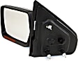 Driver Side Mirror, Power Adjust, Heated, Power Folding, Textured Black, In-housing Signal Light, No Memory, With Puddle Light, No Auto-Dim, No Blind Spot Feature