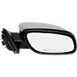 Passenger Side Mirror, Power Adjust, Heated, Manual Folding, Chrome, No Signal Light, With Memory, With Puddle Light, No Auto-Dim, No Blind Spot Feature