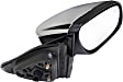 Passenger Side Mirror, Power Adjust, Heated, Manual Folding, Chrome, No Signal Light, With Memory, With Puddle Light, No Auto-Dim, No Blind Spot Feature