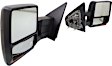 Driver and Passenger Side Towing Mirror, Power Adjust, Heated, Manual Folding, Textured Black, In-housing Signal Light, No Memory, No Puddle Light, No Auto-Dimming, No Blind Spot Feature