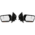 2013 Ford F-150 - Driver and Passenger Side Mirror, 2-Door, Power Adjust, Heated, Chrome, Power Folding, In-housing Signal Light, No Blind Spot Feature, With Memory, With Puddle Light, No Auto-Dimming, Standard Cab Pickup
