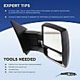 2006 Ford F-150 - Driver and Passenger Side Towing Mirror, New Body Style, Power Adjust, Non-Heated, Textured Black, Manual Folding, No Signal Light, No Blind Spot Feature, No Memory, No Puddle Light, No Auto-Dimming