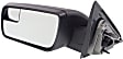 2014 Ford Flex - Driver Side Mirror, Power Adjust, Non-Heated, Textured Black, Manual Folding, No Signal Light, With Blind Spot Glass, No Memory, No Puddle Light, No Auto-Dimming