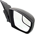 Passenger Side Mirror, Power Adjust, Manual Folding, Non-Heated, Paintable, No Signal Light, No Memory, No Puddle Light, No Auto-Dimming, No Blind Spot Feature