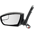 Driver Side Mirror, Power Adjust, Heated, Manual Folding, Paintable, In-housing Signal Light, No Memory, With Puddle Light, No Auto-Dim, With Blind Spot Glass