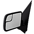 Driver Side Mirror, Manual Adjust, Non-Heated, Manual Folding, Textured Black, No Signal Light, No Memory, No Puddle Light, No Auto-Dim, With Blind Spot Glass