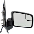 Passenger Side Mirror, Power Adjust, Non-Heated, Manual Folding, Textured Black, No Signal Light, No Memory, No Puddle Light, No Auto-Dim, With Blind Spot Glass