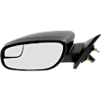 Driver Side Mirror, Power Adjust, Non-Heated, Manual Folding, Textured Black, No Signal Light, No Memory, No Puddle Light, No Auto-Dimming, With Blind Spot Glass