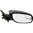 Passenger Side Mirror, Power Adjust, Heated, Manual Folding, Textured Black, No Signal Light, No Memory, With Puddle Light, No Auto-Dimming, With Blind Spot Glass