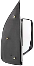 3-bolt mount, Passenger Side Mirror, Manual Adjust, Non-Heated, Manual Folding, Textured Black, No Signal Light, No Memory, No Puddle Light, No Auto-Dimming, No Blind Spot Feature