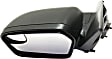 2012 Ford Fusion S - Driver Side Mirror, Power Adjust, Non-Heated, Textured Black, Non-Folding, No Signal Light, With Blind Spot Glass, No Memory, No Puddle Light, No Auto-Dimming
