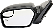 2011-2012 Ford Fusion - Driver Side Mirror, Power, Non-Folding, Heated, Paintable, No Signal Light, No Memory, No Puddle Light, No Auto-Dimming, With Blind Spot Glass