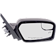 2012 Ford Fusion SE - Passenger Side Mirror, Power Adjust, Heated, Textured Black, Non-Folding, No Signal Light, With Blind Spot Glass, No Memory, With Puddle Light, No Auto-Dimming