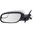 Driver Side Mirror, Power Adjust, Heated, Manual Folding, Chrome, No Signal Light, With Memory, With Puddle Light, No Auto-Dimming, With Blind Spot Glass
