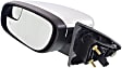 Driver Side Mirror, Power Adjust, Heated, Manual Folding, Chrome, No Signal Light, With Memory, With Puddle Light, No Auto-Dimming, With Blind Spot Glass