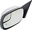 Driver Side Mirror, Power Adjust, Heated, Manual Folding, Chrome, No Signal Light, With Memory, With Puddle Light, No Auto-Dimming, With Blind Spot Glass