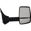 2003 Ford E-450 Super Duty Custom - 4-bolt mount, Passenger Side Towing Mirror, Manual Adjust, Non-Heated, Textured Black, Manual Folding, without Signal Light, without Puddle Light, Single Arm