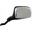 Driver Side Mirror, Non-Towing, Manual Adjust, Manual Folding, Non-Heated, Chrome, No Signal Light, No Memory, No Puddle Light, No Auto-Dimming, No Blind Spot Feature