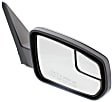 2011-2012 Ford Mustang - Passenger Side Mirror, Power, Non-Folding, Non-Heated, With 1 Paintable and 1 Textured Black Cap, No Signal Light, No Memory, No Puddle Light and Auto-Dim, With Blind Spot Glass