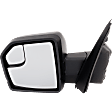 2017 Ford F-150 - Driver Side Mirror, Manual Adjust, Non-Heated, Textured Black, Manual Folding, No Signal Light, With Blind Spot Glass, No Memory, No Puddle Light, No Auto-Dimming