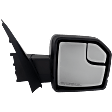 2017 Ford F-150 - Passenger Side Mirror, Manual Adjust, Non-Heated, Textured Black, Manual Folding, No Signal Light, With Blind Spot Glass, No Memory, No Puddle Light, No Auto-Dimming