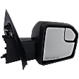 2017 Ford F-150 - Passenger Side Mirror, Manual Adjust, Non-Heated, Textured Black, Manual Folding, No Signal Light, With Blind Spot Glass, No Memory, No Puddle Light, No Auto-Dimming