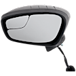 2011-2019 Ford Fiesta - Driver Side Mirror, Power, Manual Folding, Non-Heated, Paintable, No Signal Light, No Memory, No Puddle Light, No Auto-Dimming, With Blind Spot Glass