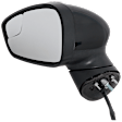 2011-2019 Ford Fiesta - Driver Side Mirror, Power, Manual Folding, Non-Heated, Paintable, No Signal Light, No Memory, No Puddle Light, No Auto-Dimming, With Blind Spot Glass
