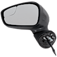 2011-2019 Ford Fiesta - Driver Side Mirror, Power, Manual Folding, Non-Heated, Paintable, No Signal Light, No Memory, No Puddle Light, No Auto-Dimming, With Blind Spot Glass