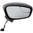 Passenger Side Mirror, Power Adjust, Manual Folding, Non-Heated, Paintable, No Signal Light, No Memory, No Puddle Light, No Auto-Dimming, With Blind Spot Glass