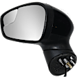 Driver Side Mirror, Power Adjust, Manual Folding, Non-Heated, Paintable, In-housing Signal Light, No Memory, No Puddle Light, No Auto-Dimming, With Blind Spot Glass
