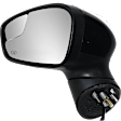 2011-2013 Ford Fiesta - Driver Side Mirror, Power, Manual Folding, Heated, Paintable, No Signal Light, No Memory, No Puddle Light, No Auto-Dimming, With Blind Spot Glass