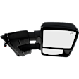 Passenger Side Towing Mirror, Power Adjust, Heated, Power Folding, Textured Black, In-housing Signal Light, No Memory, No Puddle Light, No Auto-Dim, With Blind Spot Glass
