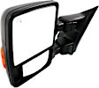 Driver Side Towing Mirror, Power Adjust, Heated, Power Folding, Textured Black, In-housing Signal Light, With Memory, No Puddle Light, No Auto-Dim, With Blind Spot Glass